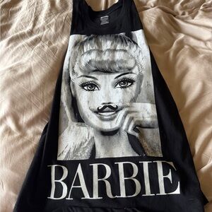 Barbie Black and White Muscle Tee